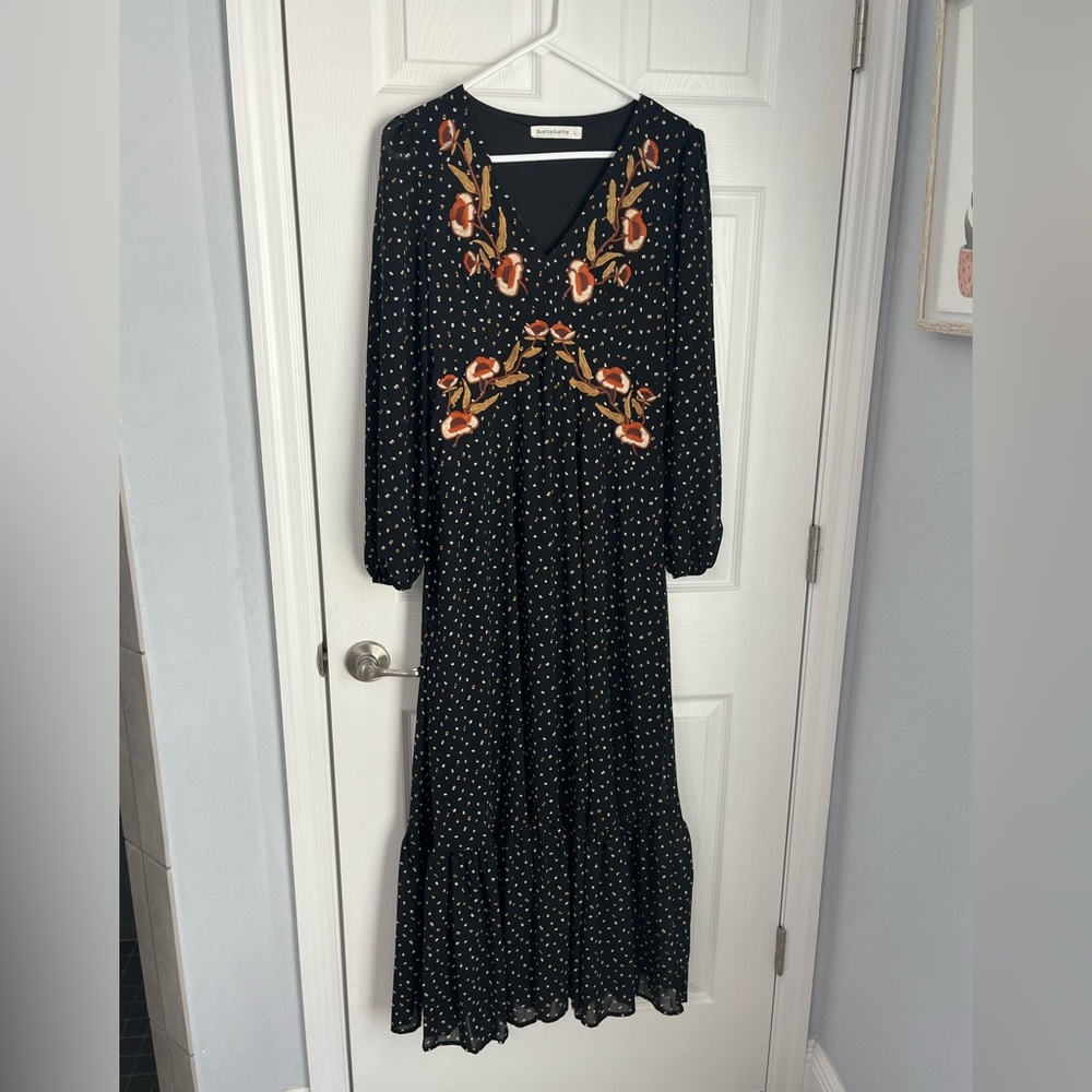 Long dress with detailing